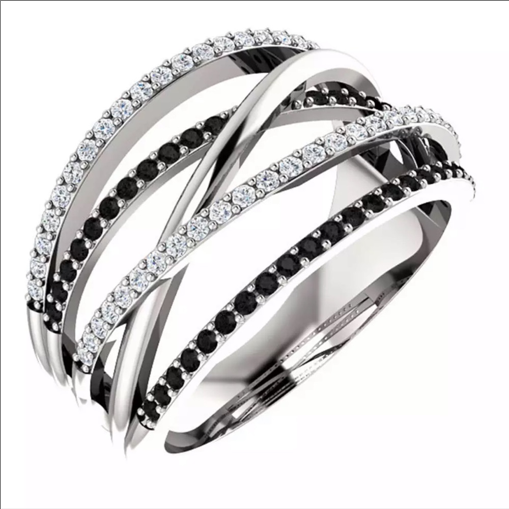 Silver plated size 6 women ring